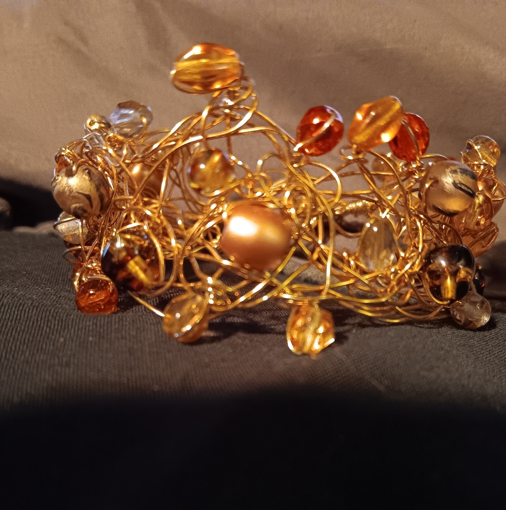 Homemade blwire wrapped bracelet